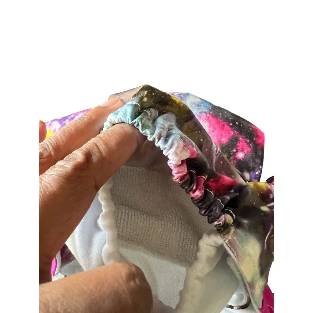 Alva Baby Reusable Pocket Cloth Diaper - White Skull Pink Bow with Gray Liner